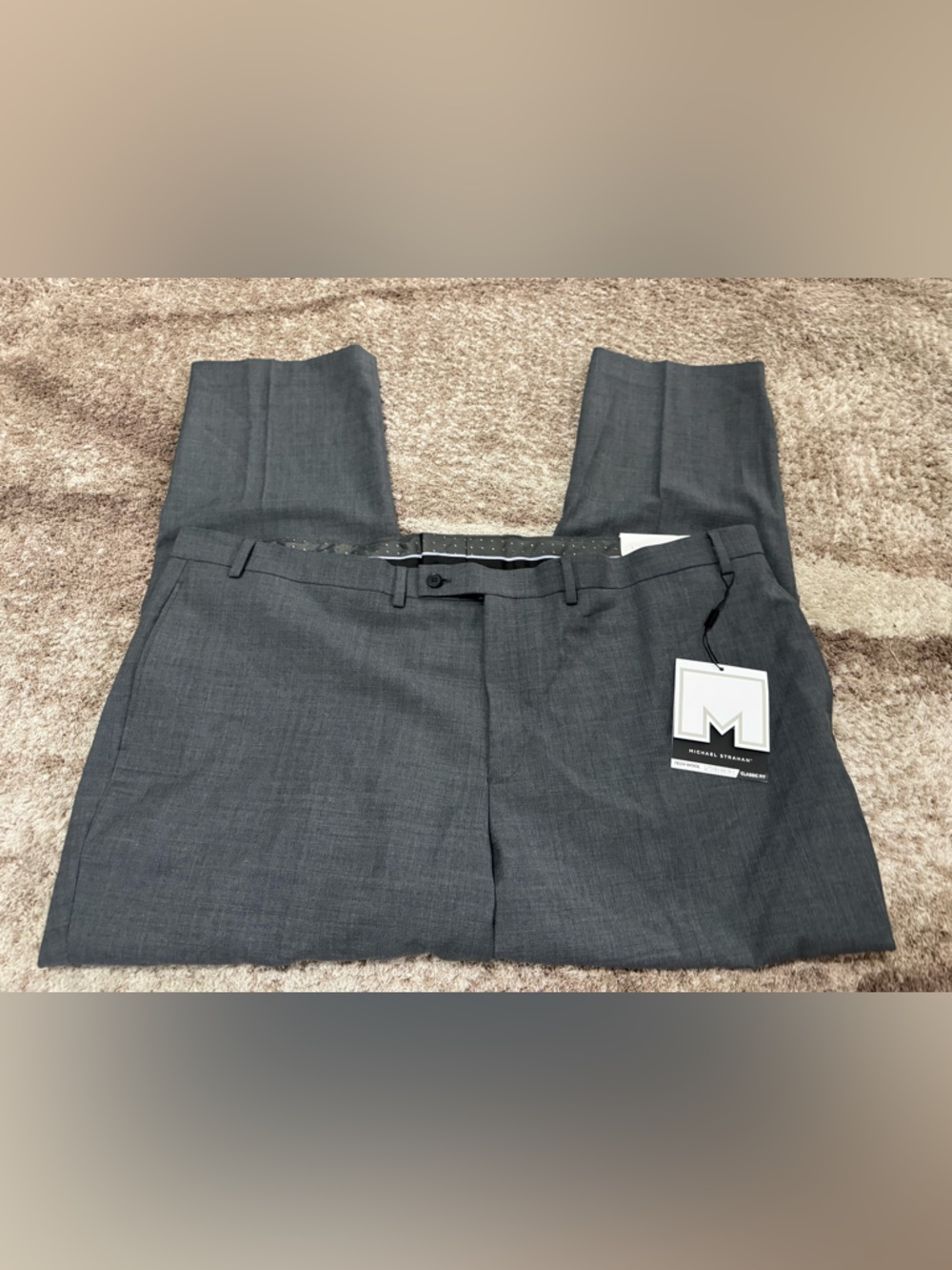 Michael Strahan Classic Fit Wool Blend Suit Pants